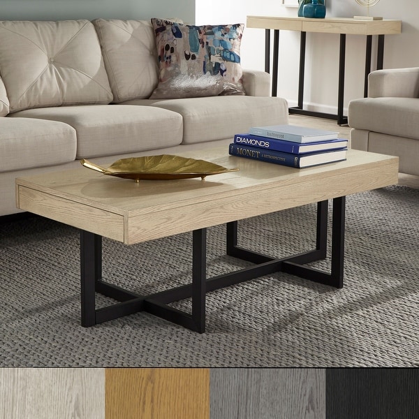Eldersley Wood Finish Coffee Table with Two Drawers by iNSPIRE Q Modern. Opens flyout.