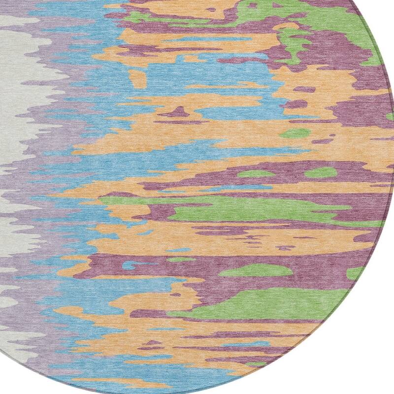 HomeRoots Abstract Transitional Rectangle Outdoor Rug