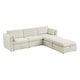 preview thumbnail 66 of 179, Mia Oversized Modular Sectional Fabric Sofa Linen-5 Pieces