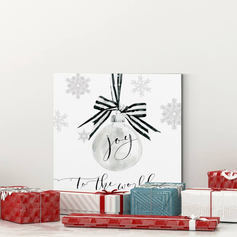 Joy Ornament-Premium Gallery Wrapped Canvas - Ready to Hang