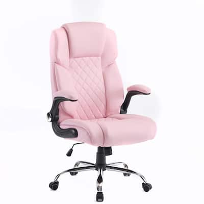 GENESIS Office Chair Rolling Desk Chair w/ Adjustable Armrest, Pink - N/A