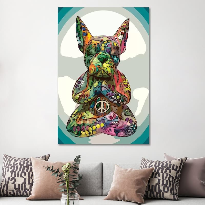 iCanvas "French Buddha Bulldog" by Dean Russo Canvas Print