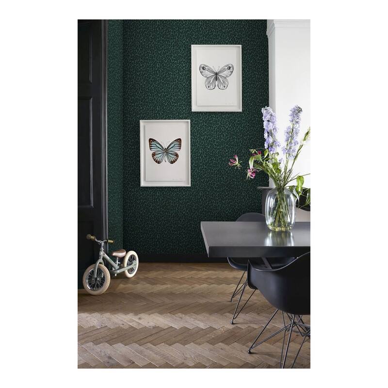 ESTA Home Cicely Green Leopard Skin Wallpaper - 20.9 x 396 x 0.025