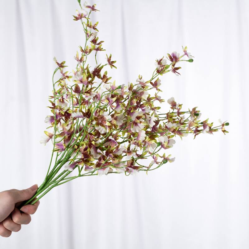 Silk Decorative Artificial Dancing Lady Orchid(Pack of 1 Branch)