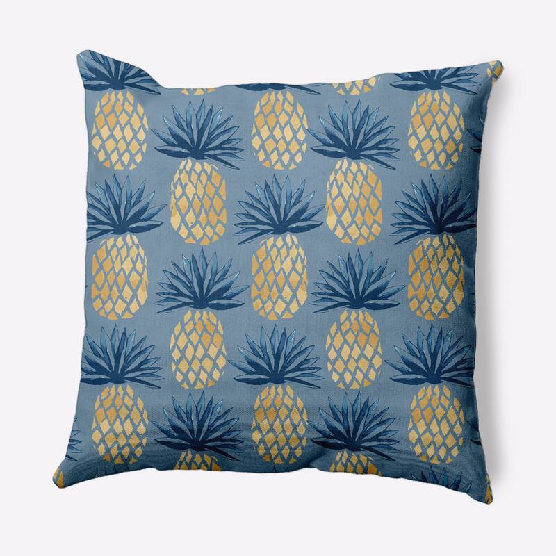 Pineapple Stripes Nautical Decorative Indoor Pillow - Dusty Smoke - 16" x 16"