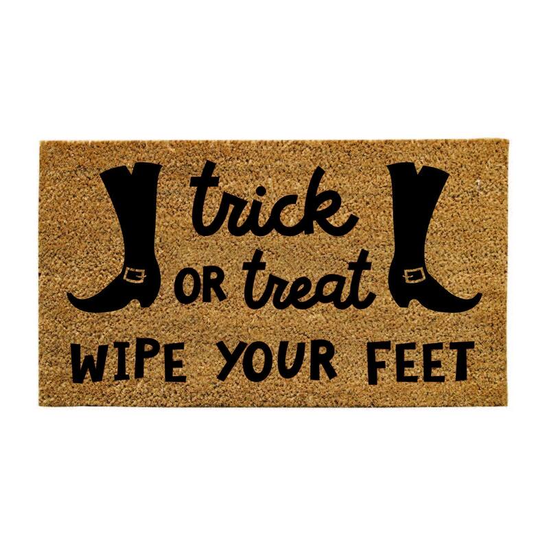 16 in. x 28 in. Coir Halloween Greeting "Trick or Treat Wipe Your Feet" Door Mat