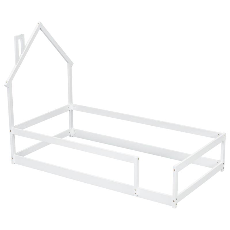 Twin Size Wood bed with Fences