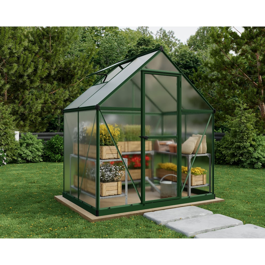 Mythos 6 ft. Green/Multiwall DIY Greenhouse Kit