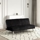 preview thumbnail 1 of 5, Furniture of America Draper I Modern Chenille Channel Tufted Fabric Futon Sofa Bed Black
