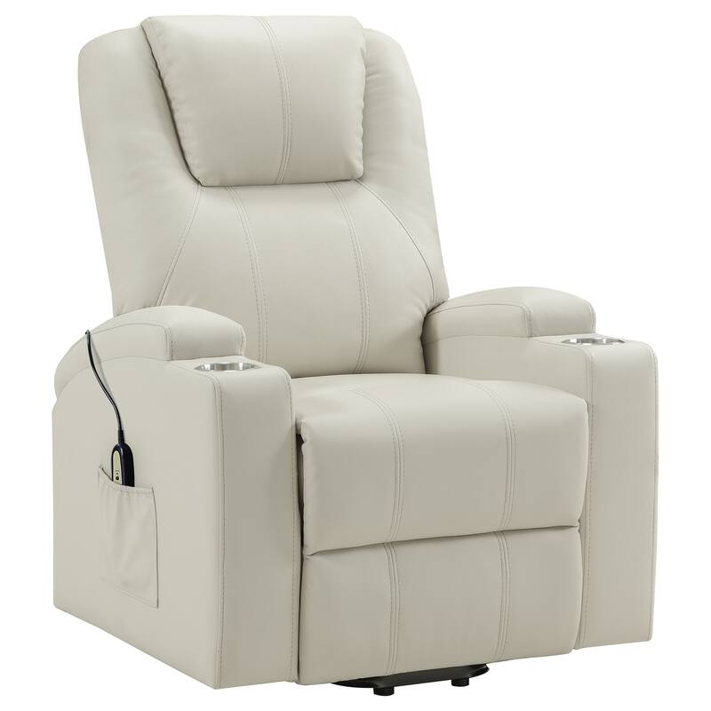 Armstrong Upholstered Power Lift Massage Recliner
