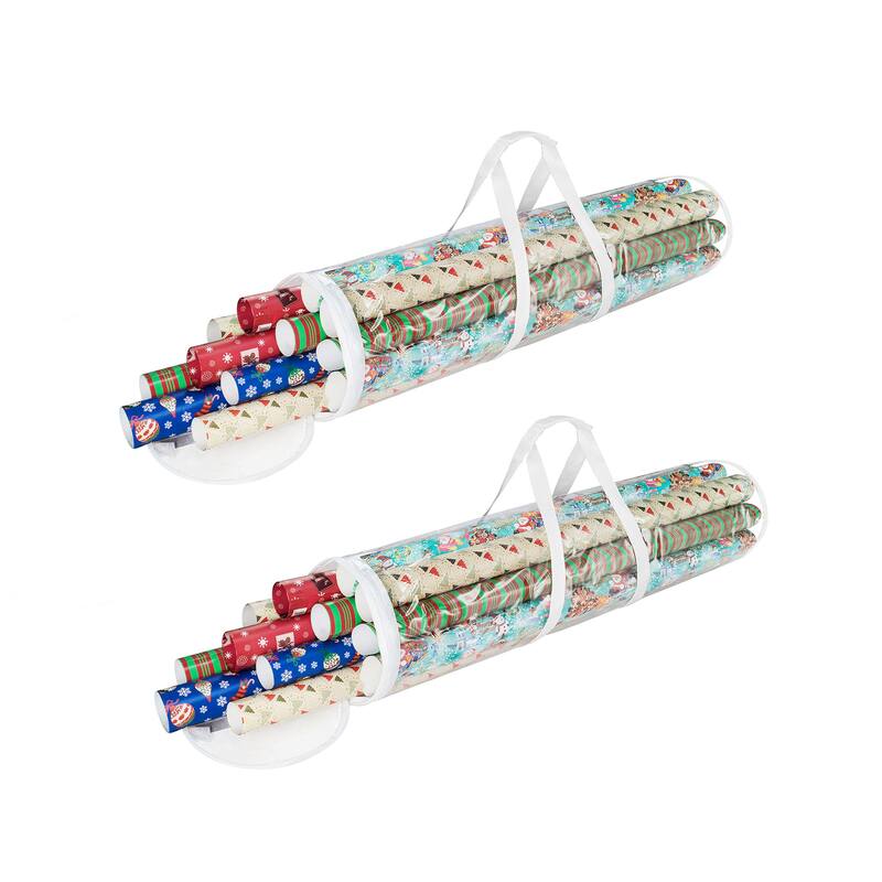 Elf Stor Wrapping Paper and Gift Wrap Storage Bag 40" Rolls 2 Pack