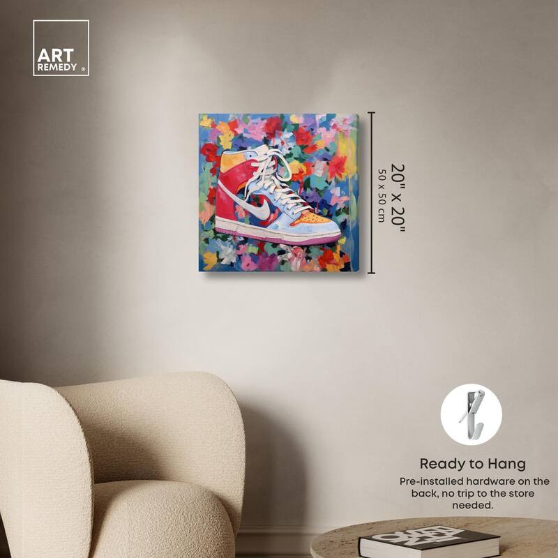 Whimsical Sneaker Canvas by Art Remedy, Gallery Wrapped