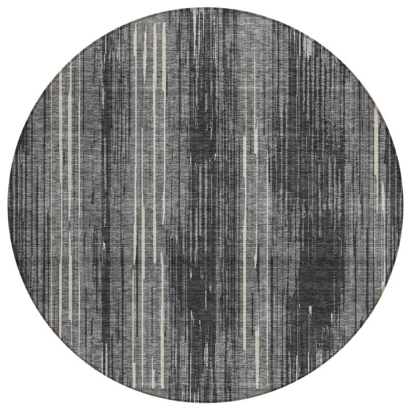 HomeRoots Striped Transitional Rectangle Outdoor Rug