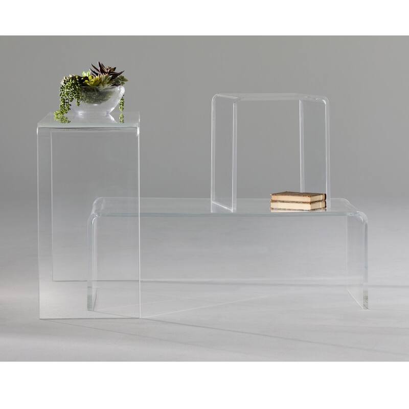 HomeRoots 18" Clear Acrylic End Table - 18.71