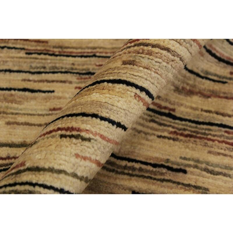 Boho Earthline Gabbeh Hand Knotted Wool Area Rug