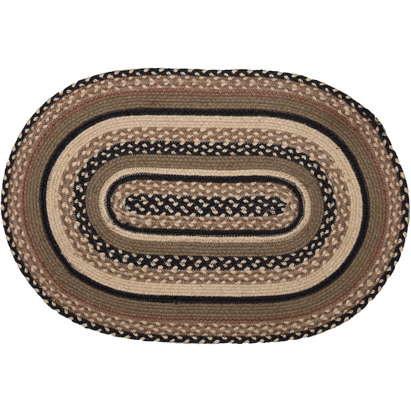 Sawyer Mill Charcoal Jute Rug Oval w/ Pad 20x30