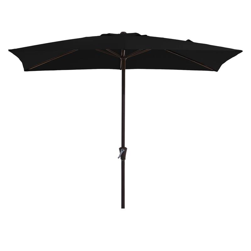 8*10ft Rectangular Patio Market Umbrella with Crank & Tilt，UV-Resistant