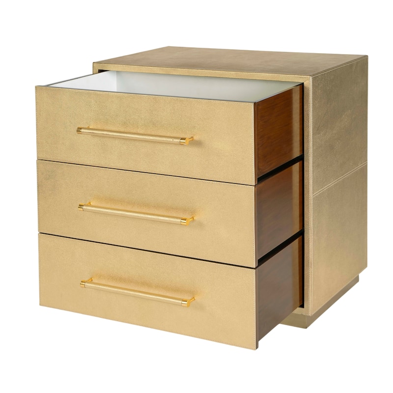 Medera 28 in. W Rectangular 3 Drawer Accent Chest