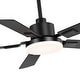 preview thumbnail 12 of 93, 48"/52"/60"/72" Modern Black LED Ceiling Fan with Light Remote (3/5/6/8/12 Reversible Blades)