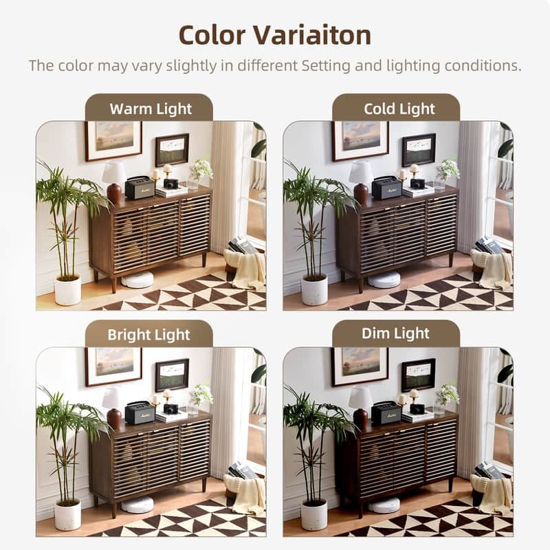 3-Door Storage Cabinet With Adjustable Shelves