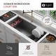preview thumbnail 3 of 13, STYLISH 42 inch Stainless Steel 16G 70/30 Double Bowl Workstation Sink Dura-Tek