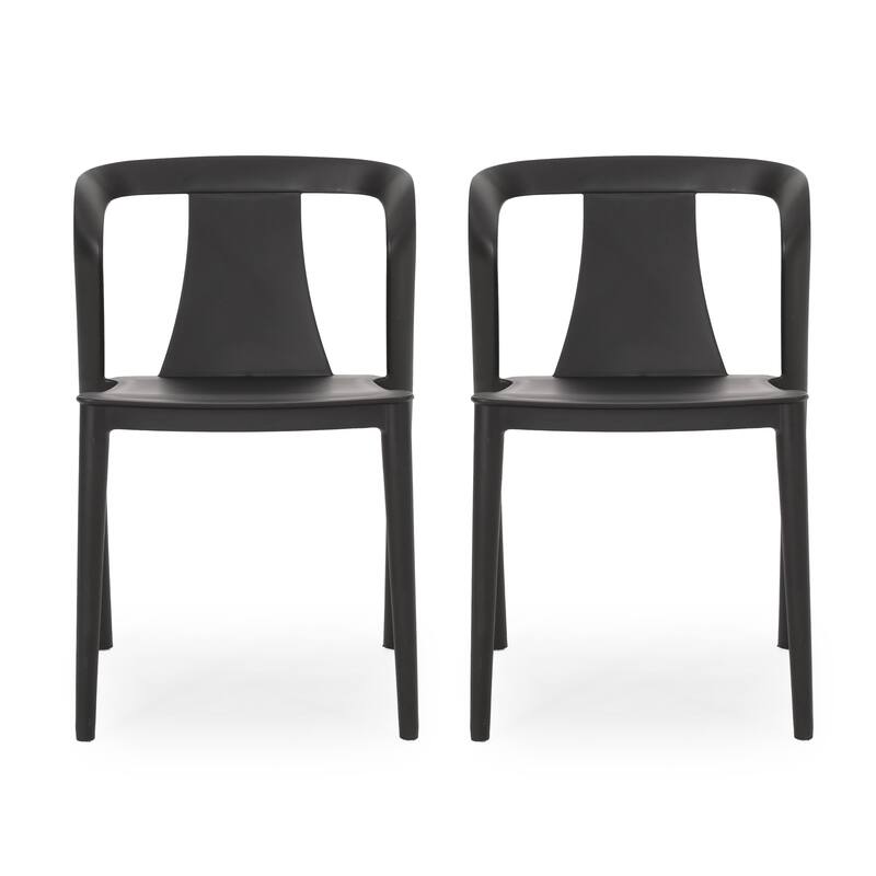 Orchid Outdoor Stacking Dining Chair (Set of 2) by Christopher Knight Home - 21.50" W x 19.50" D x 30.50" H