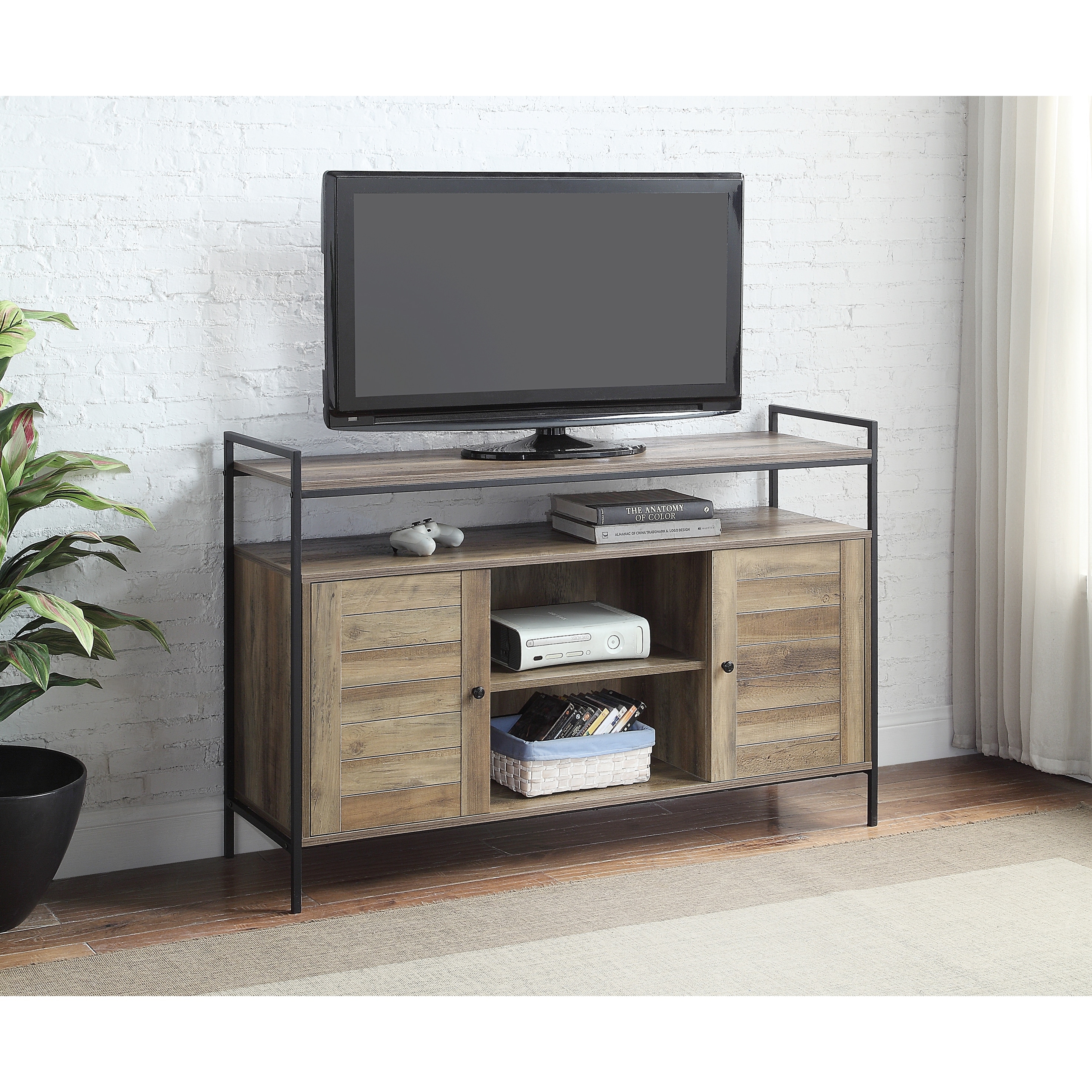 Tv console shop with wine storage