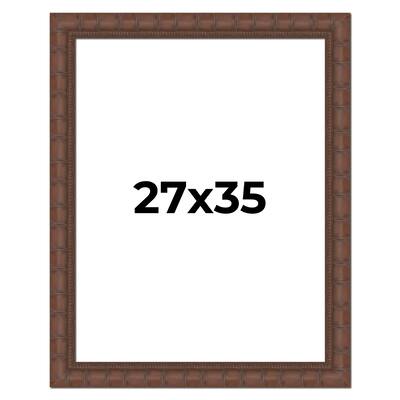 27x35 Frame Pewter Solid Wood Picture Frame Width 1.625 Inches | Interior Frame Depth 0.6875 Inches