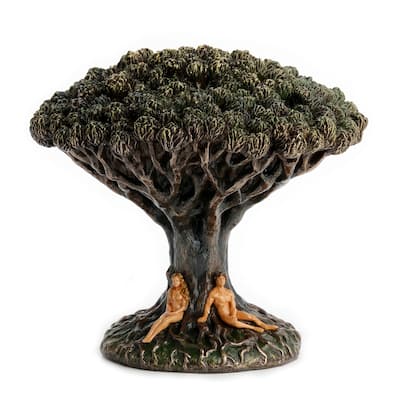 Veronese Design 6.69" W WICCA TRIPLE MOON SIGIL TREE OF LIFE Multicolor Cold Cast Bronze