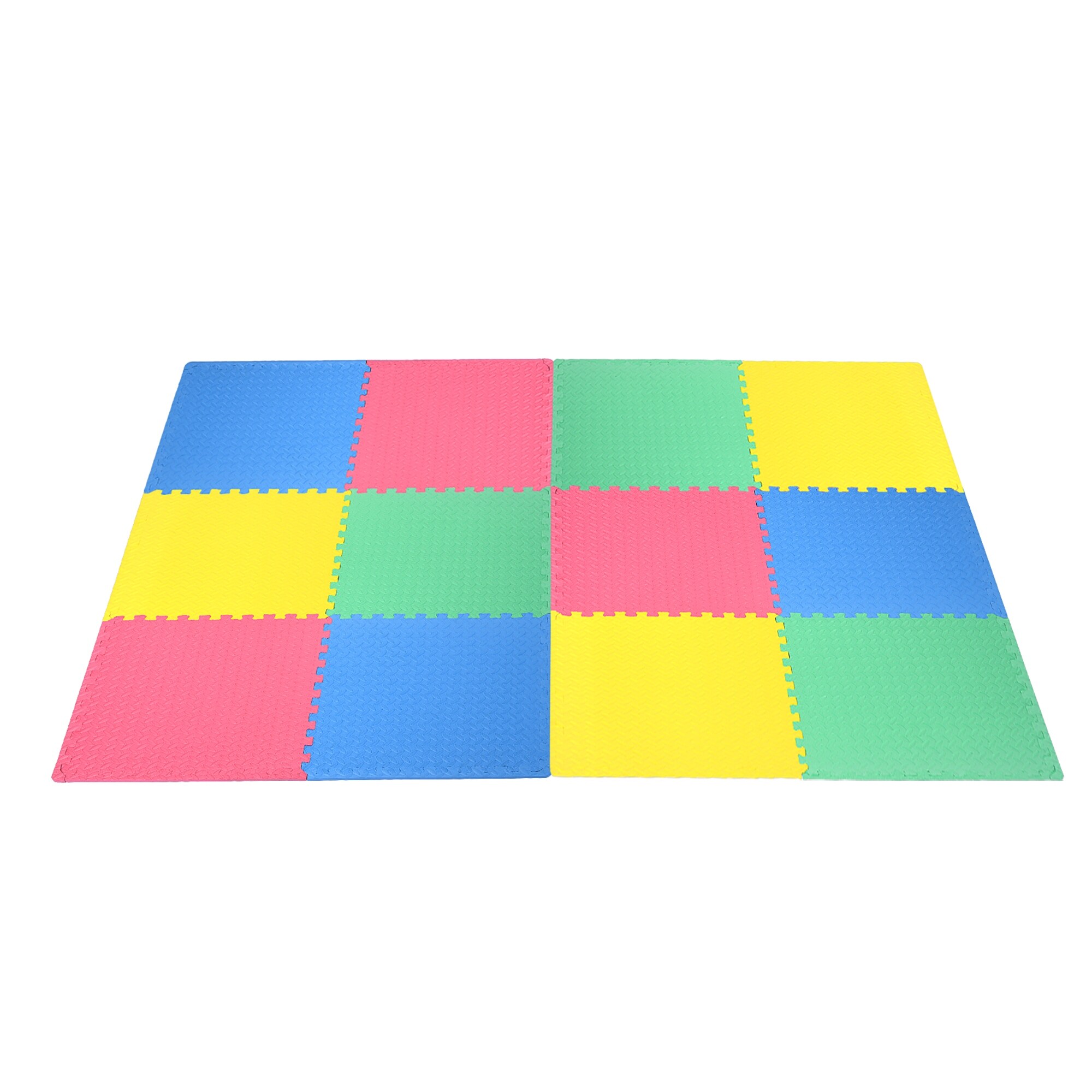 Safety Floor Play Mat for Kids Solid Foam Exercise Puzzle Mats 10 Square Ft. 
