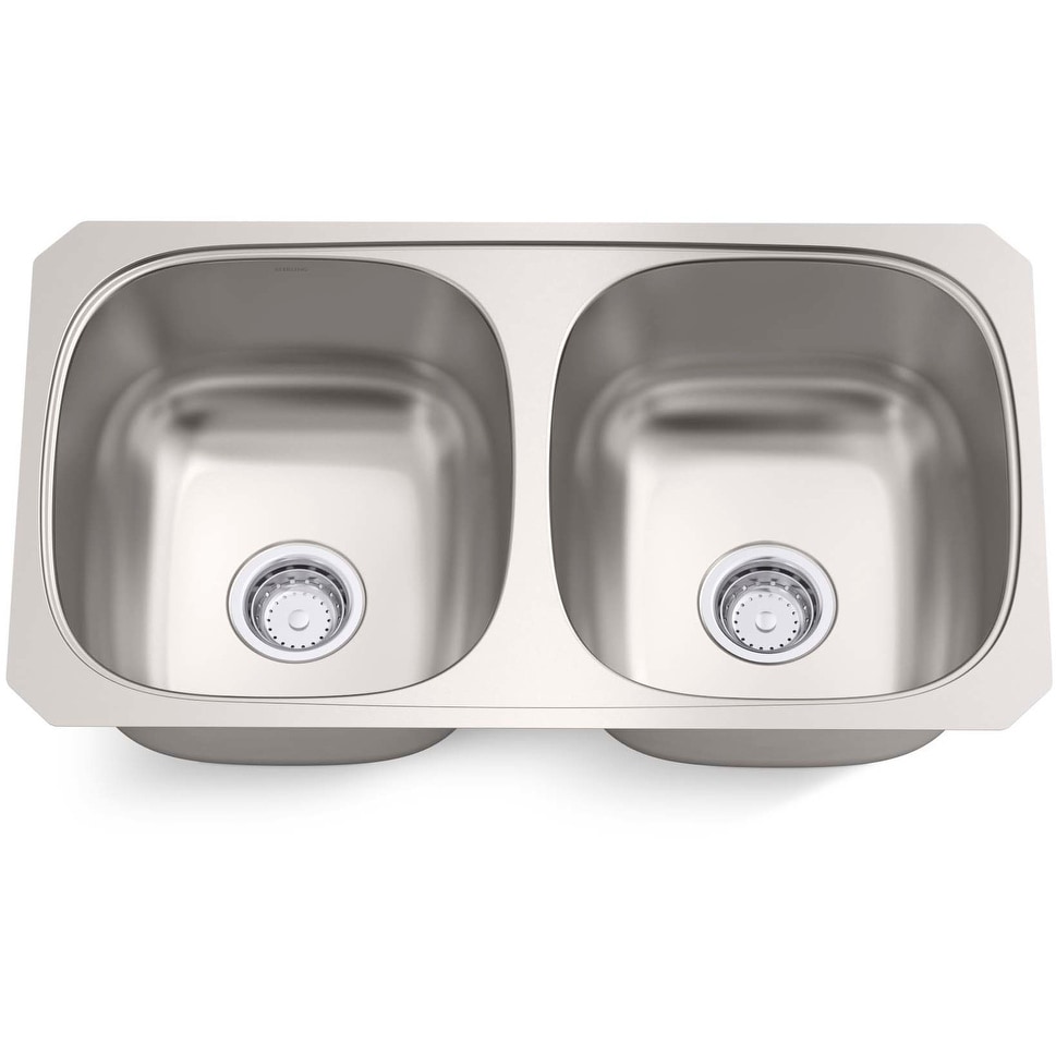 Sterling 36598 Valton 32-1/4" Undermount Double Basin Stainless Steel - Stainless Steel