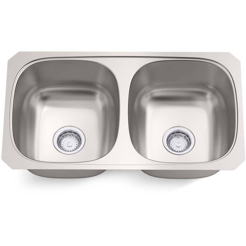 Sterling 36598 Valton 32-1/4" Undermount Double Basin Stainless Steel - Stainless Steel