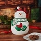 preview thumbnail 3 of 2, Pfaltzgraff Winterberry Snowman with Cardinal Cookie Jar,10 Inch