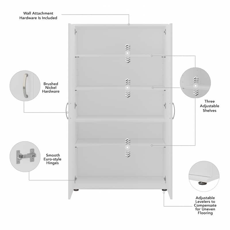 Bush Business Furniture Universal Tall Storage Cabinet with Shelves
