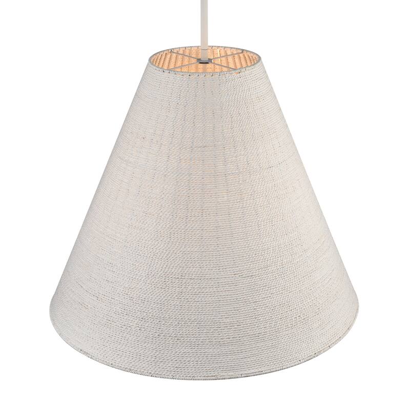 Elk Home Sophie White Coral Finish With White Paper Rope Shade Pendant