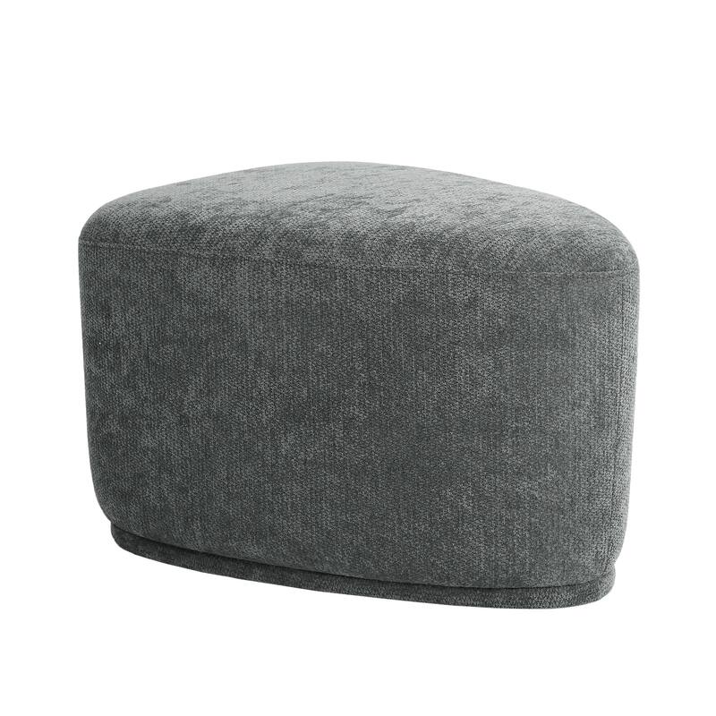 Modern Triangular Upholstered Accent Ottoman