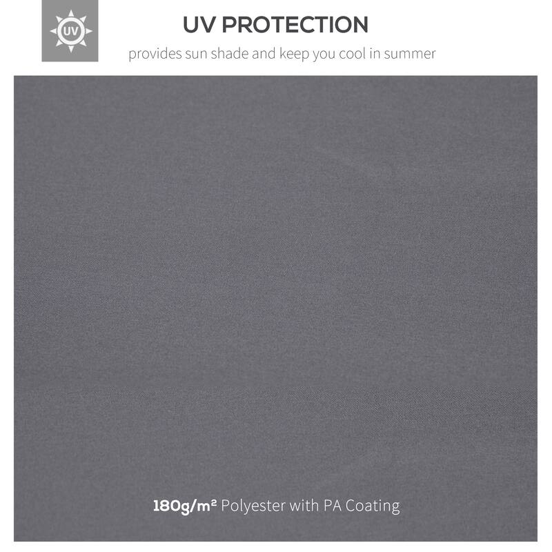 Outsunny 9.84' x 9.84' Gazebo Replacement Canopy, 2-Tier Top UV Cover for 9.84' x 9.84' Outdoor Gazebo - 9.8'L x 9.8'W