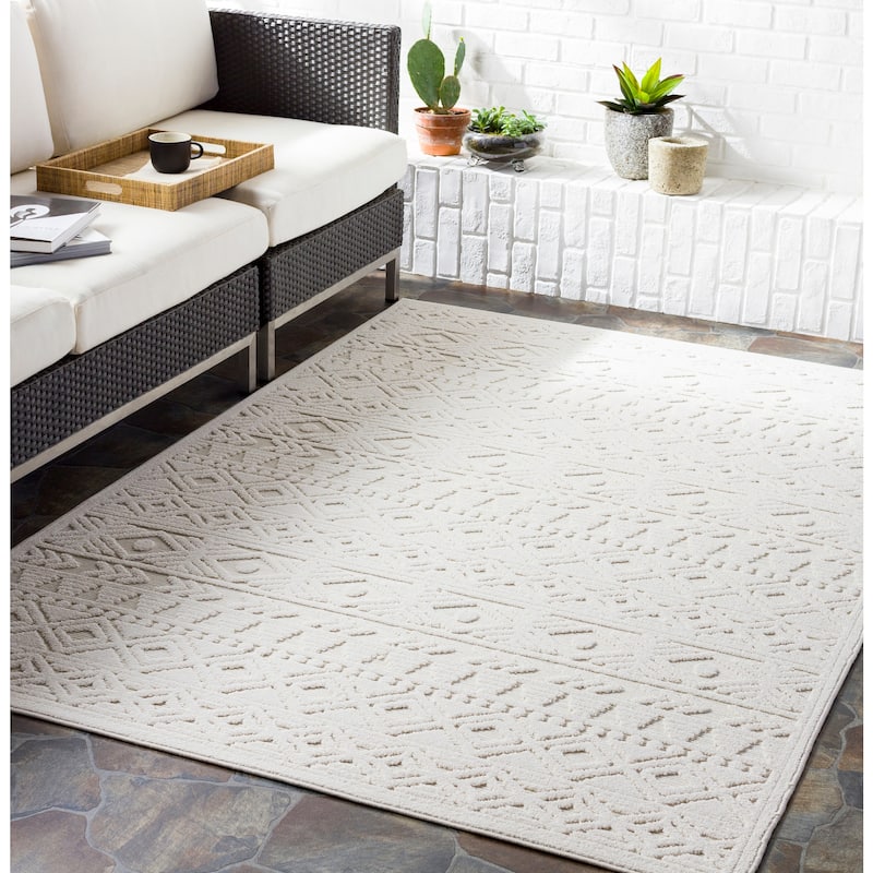 Atatiana Indoor/ Outdoor Global Stripe Area Rug