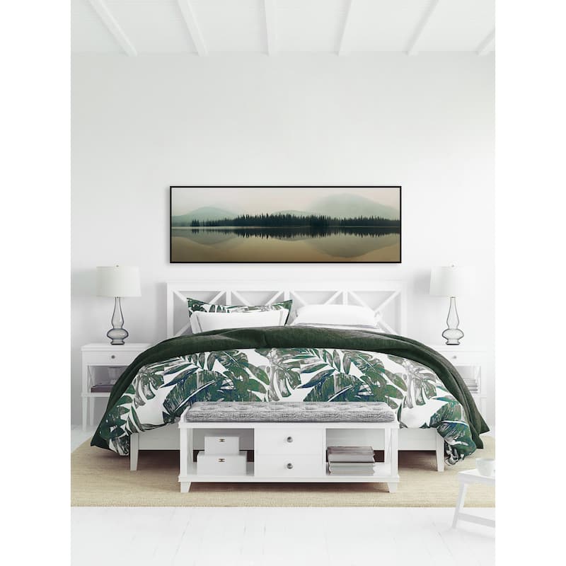 Mirror Lake Floater Framed Print on Canvas