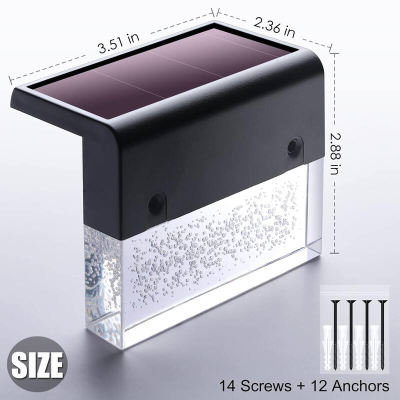 Solar Deck Lights Outdoor,2 Lighting Modes