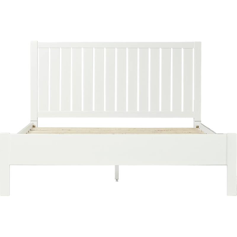Graham Wooden Platform Bed with Slatted Headboard