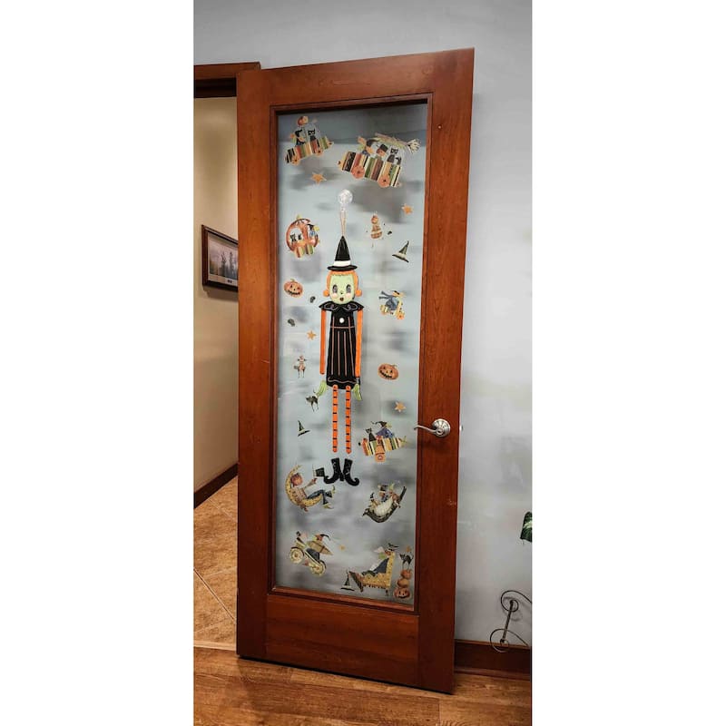 Johanna Parker Pumpkin Peeps Wooden Halloween Wall Hanging Door Decor