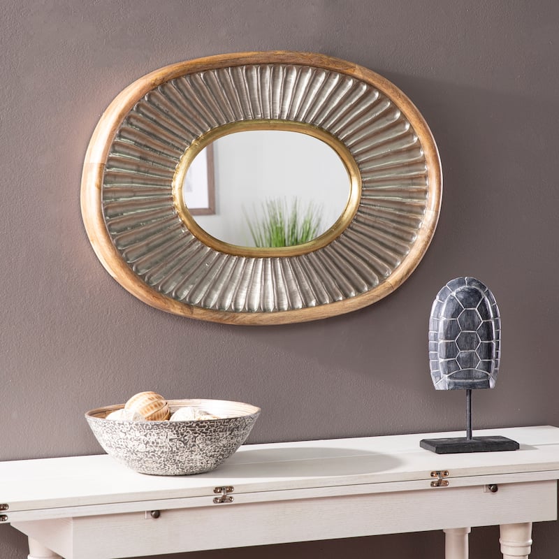 Froxley Oval Decorative Mirror - Brown