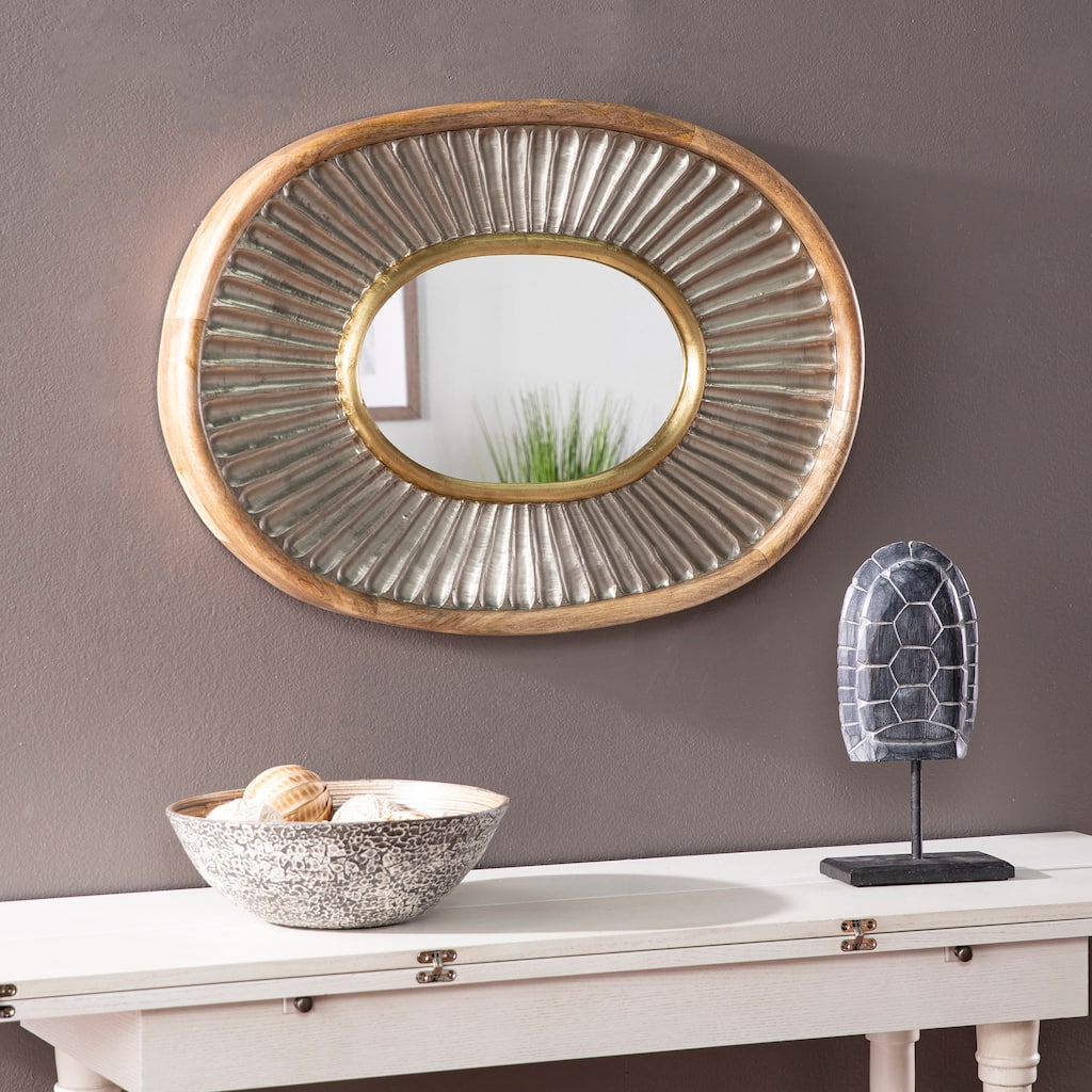 Froxley Oval Decorative Mirror - Brown