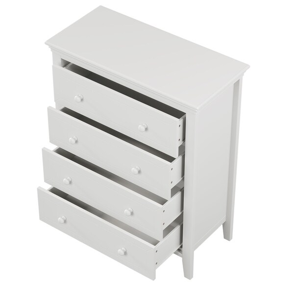 Traditional Concise Style Solid Wood Four-Drawer Chest - Bed Bath