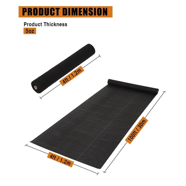 dimension image slide 0 of 6, Weed Control Garden Cloth, Weed Block Gardening Ground Cover Mat
