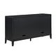 preview thumbnail 5 of 3, 2 Drawers and 4 Doors Wooden Sideboard Buffet with Storage Cabinet in Black