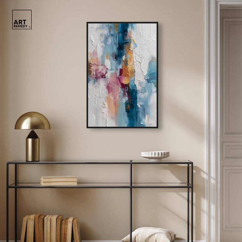 Petal Pink and Ocean Blue II Canvas by Art Remedy