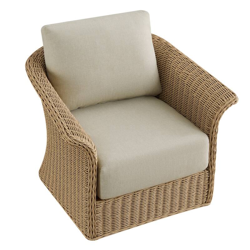 Spruce & Spring Patio Fruniture Outdoor Swivel Chair and Side Table