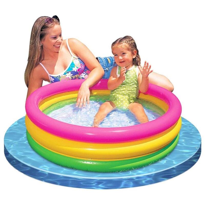 Intex 2.8ft x 10in Sunset Glow Inflatable Colorful Baby Swimming Pool (2 pack) - 1.3